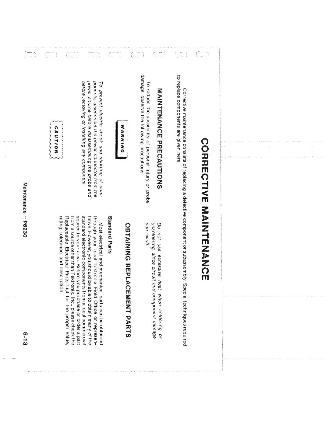 Tektronix P6230 manual 