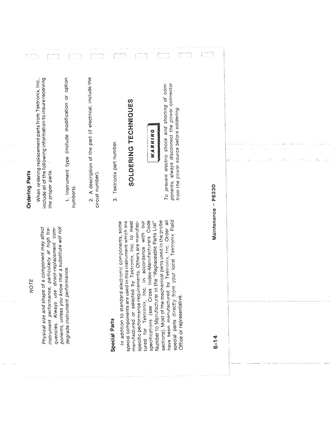 Tektronix P6230 manual 