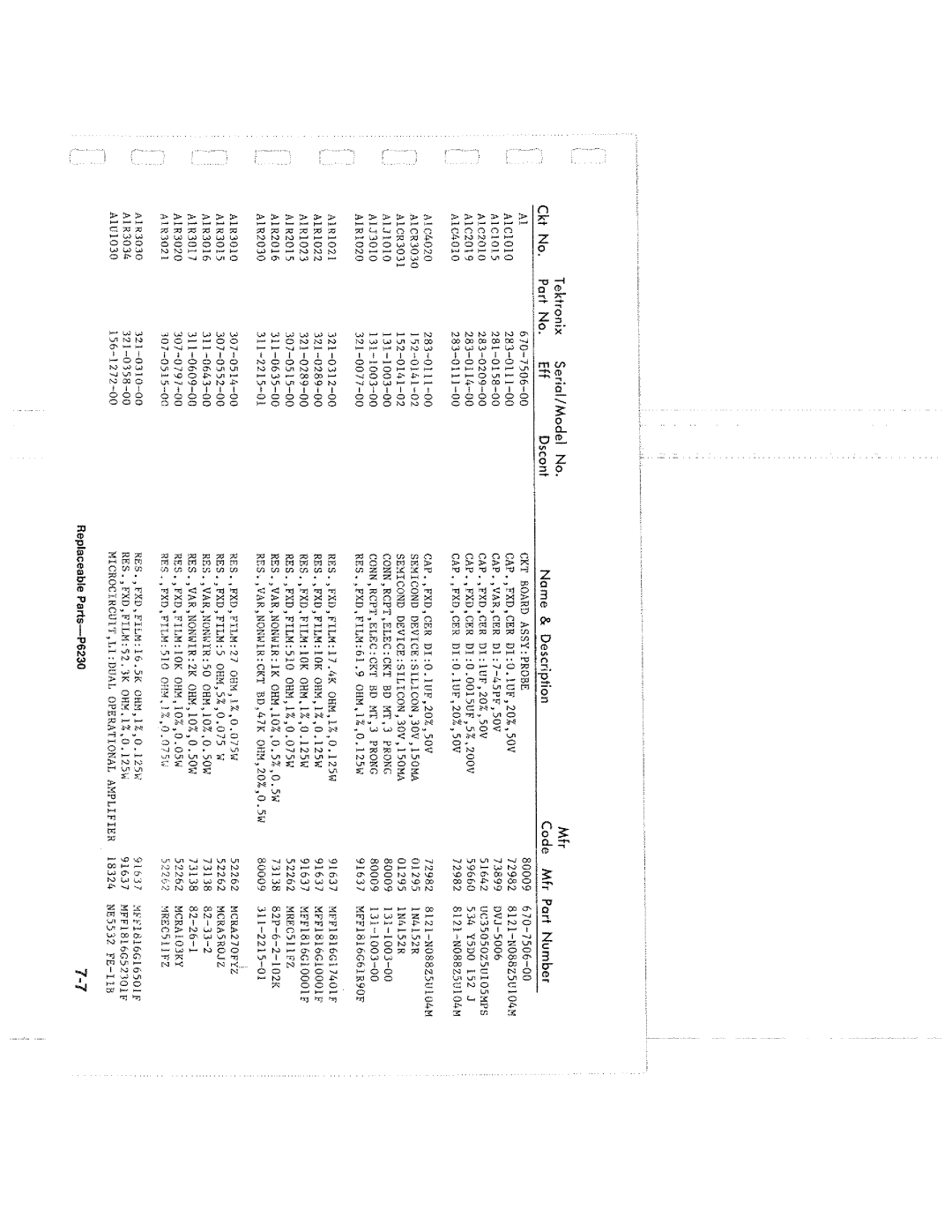 Tektronix P6230 manual 