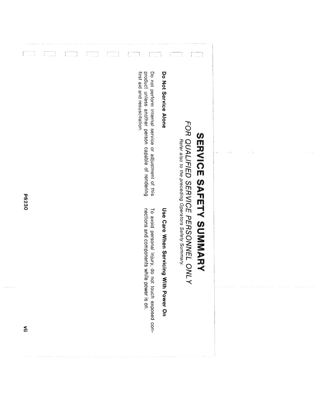 Tektronix P6230 manual 