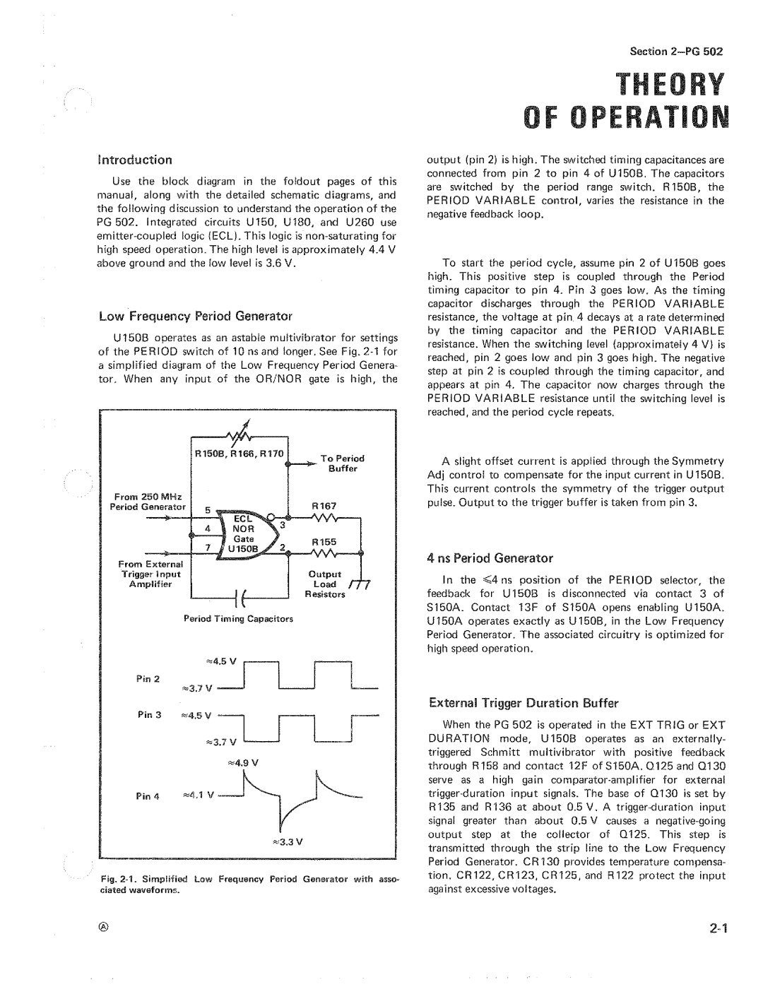 Tektronix PG 502 manual 