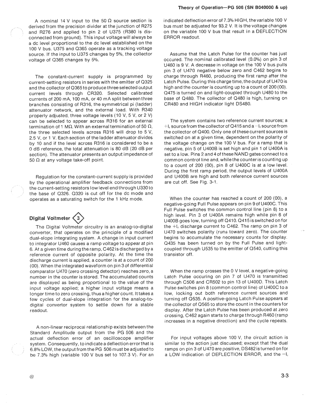 Tektronix PG 506 manual 