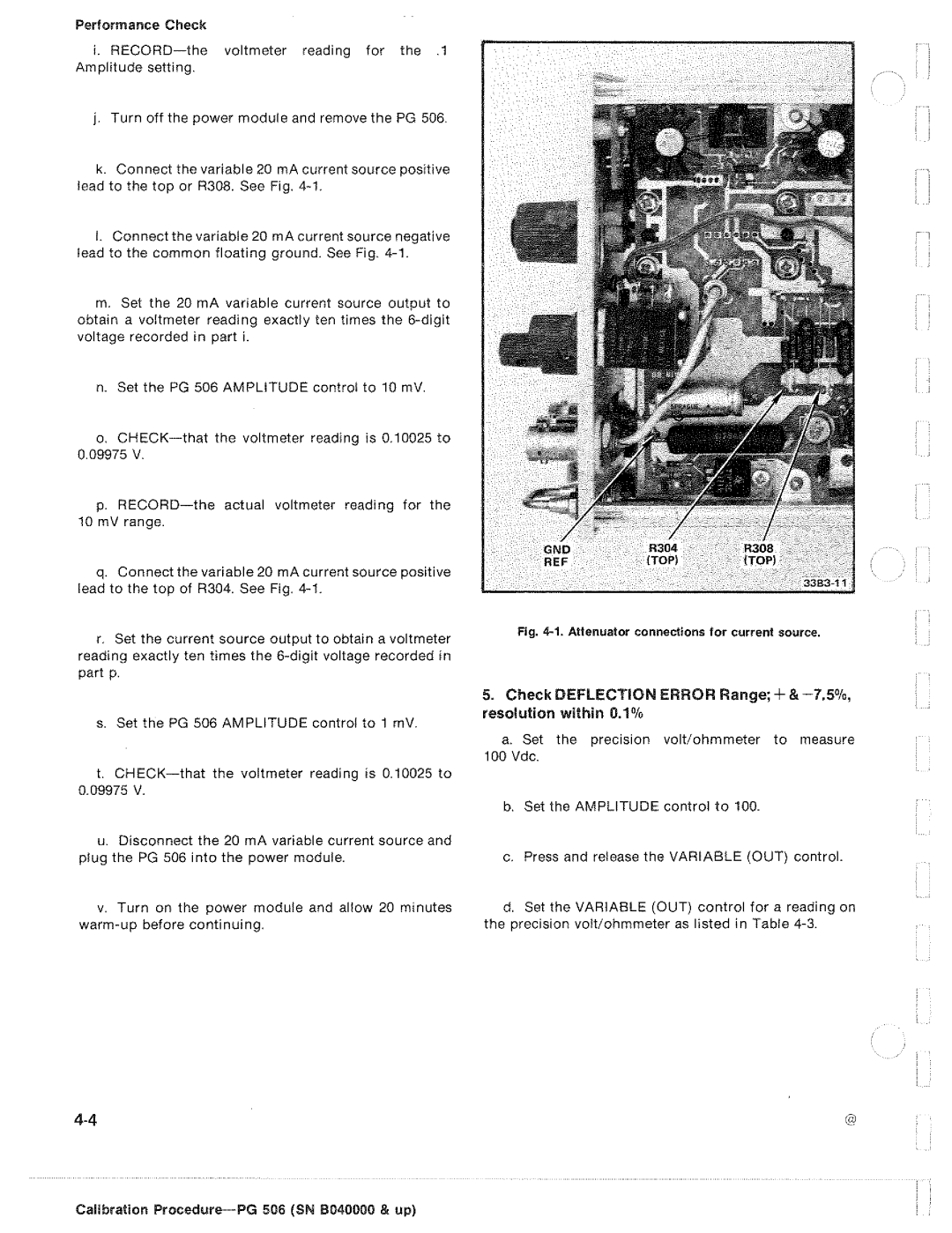 Tektronix PG 506 manual 