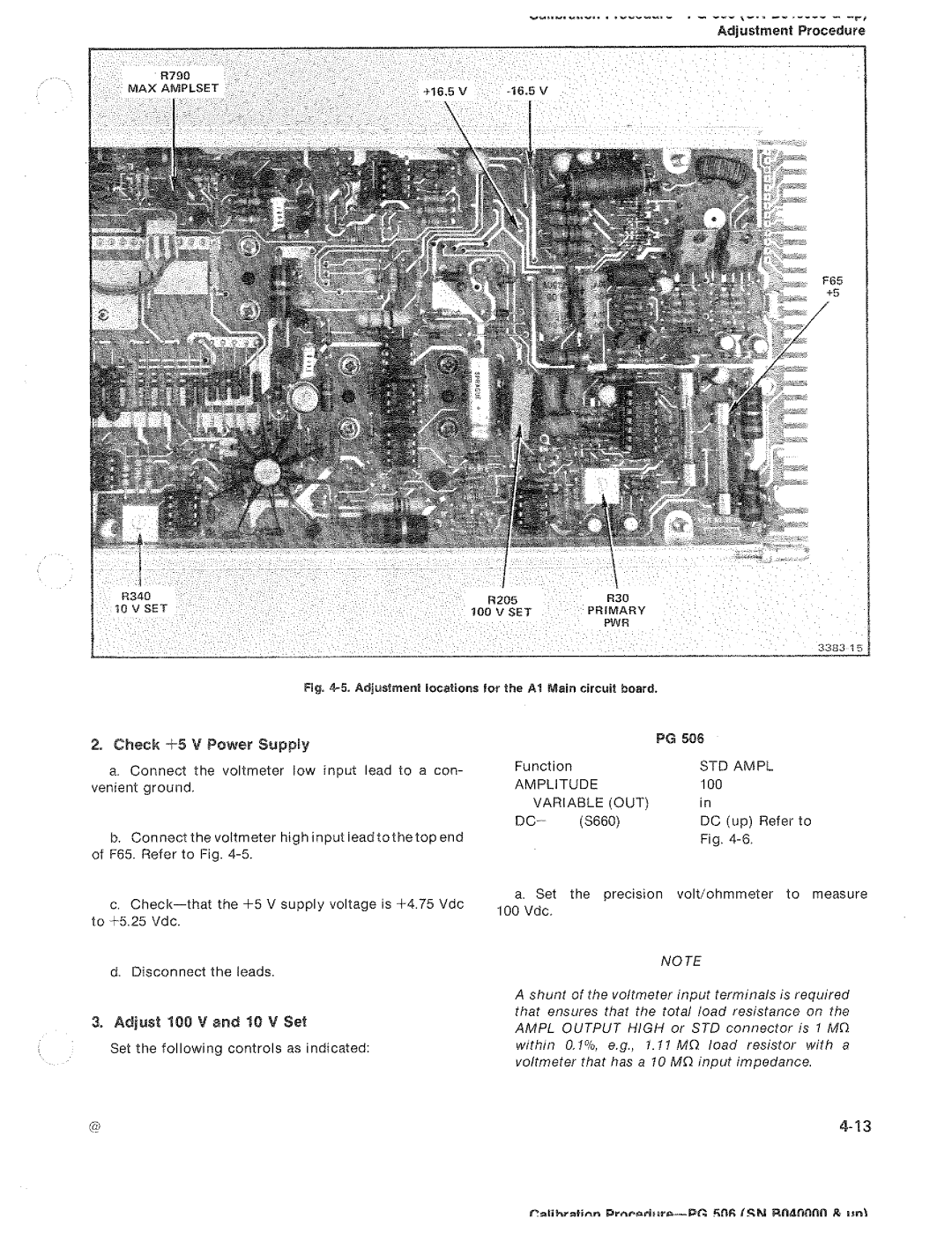 Tektronix PG 506 manual 