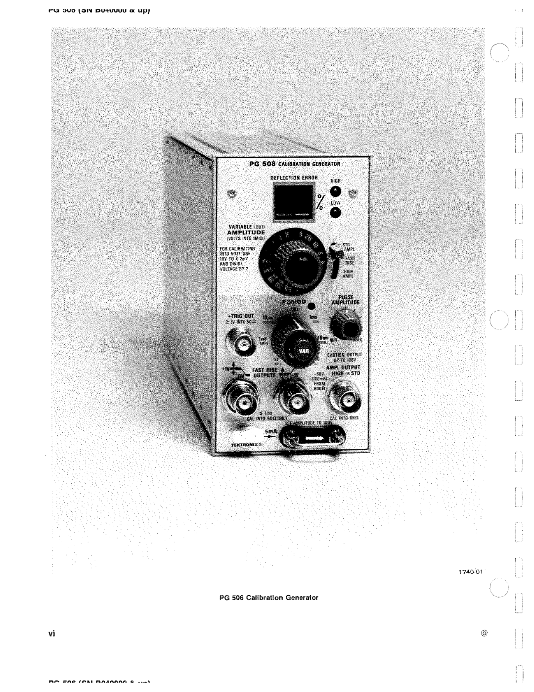 Tektronix PG 506 manual 