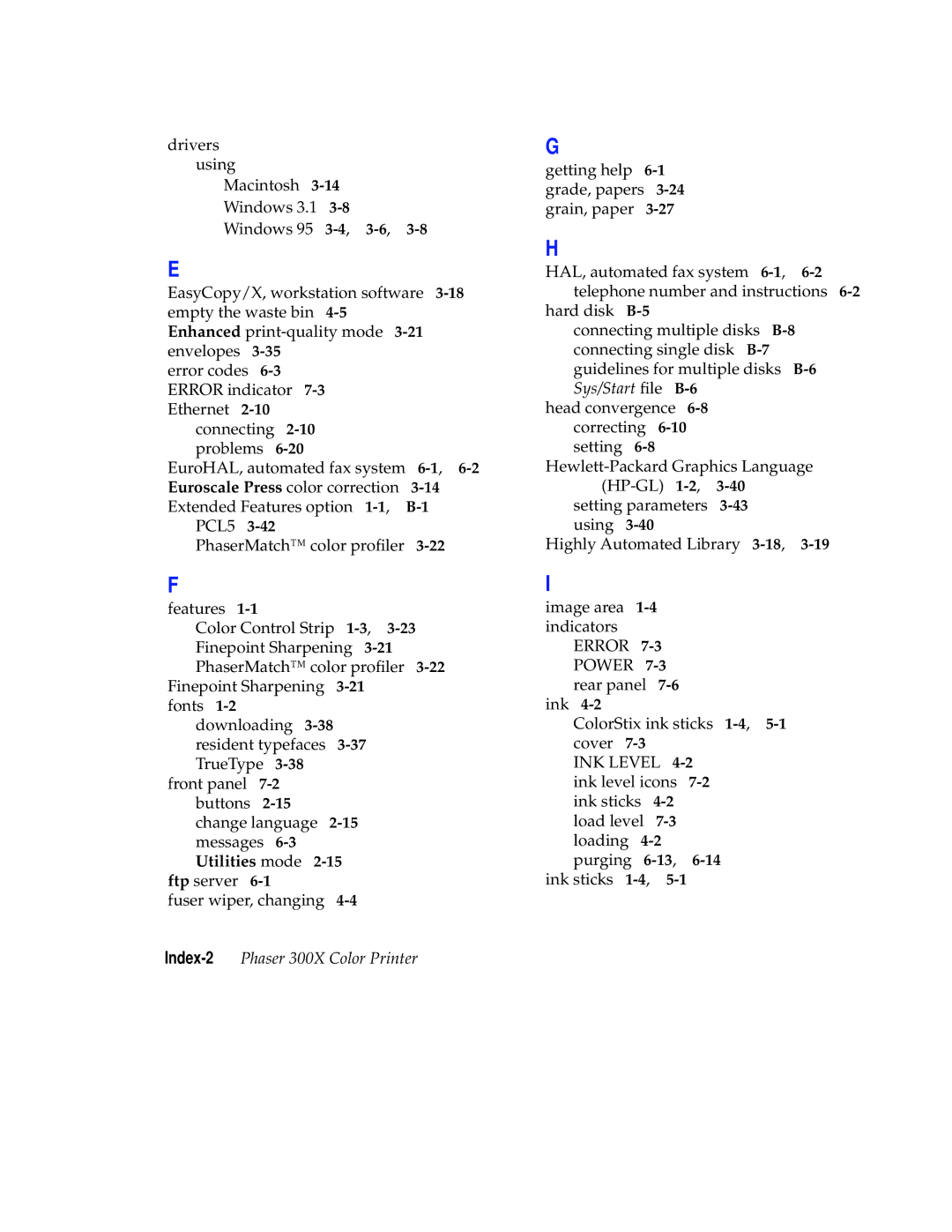 Tektronix Phaser 300X user manual Euroscale Press color correction 