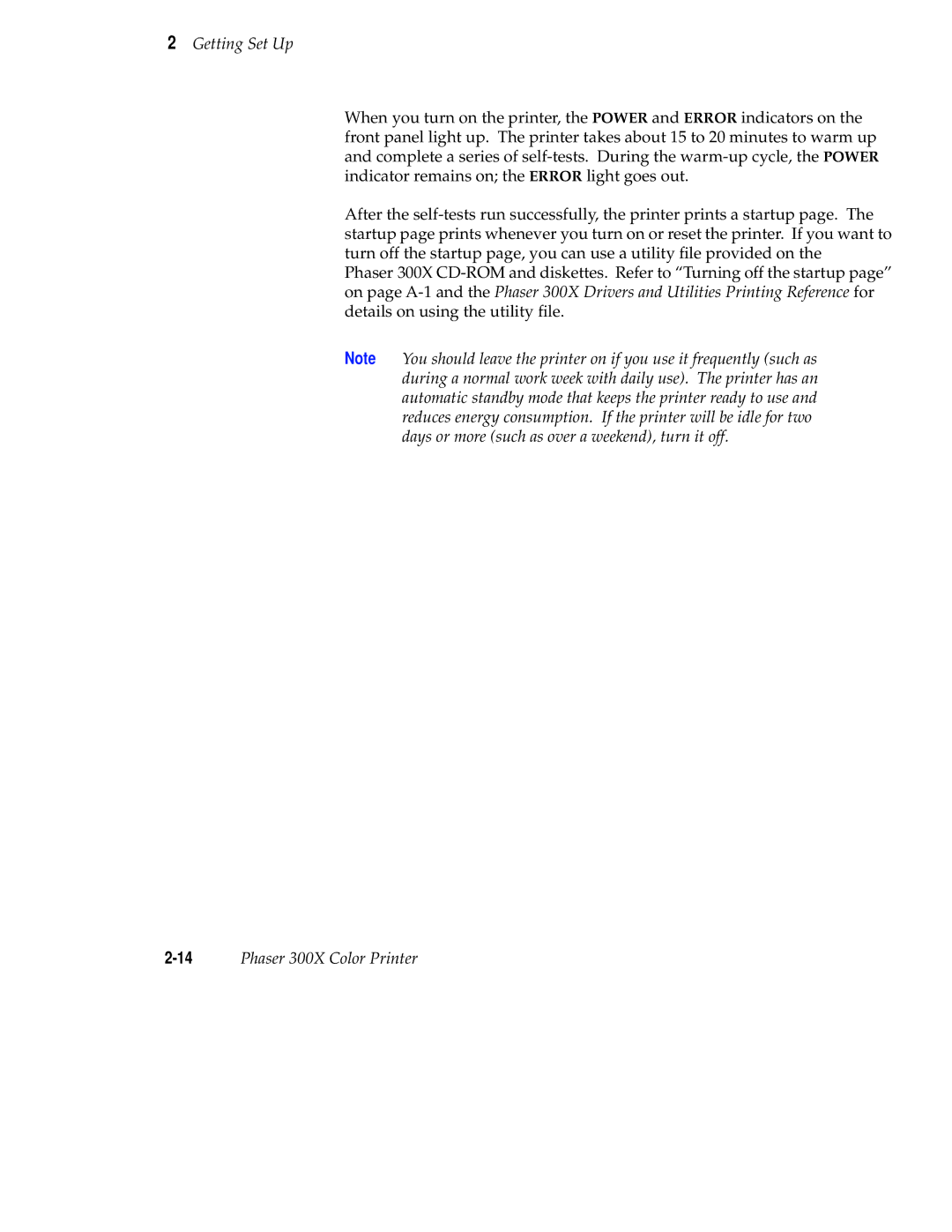 Tektronix user manual 14Phaser 300X Color Printer 