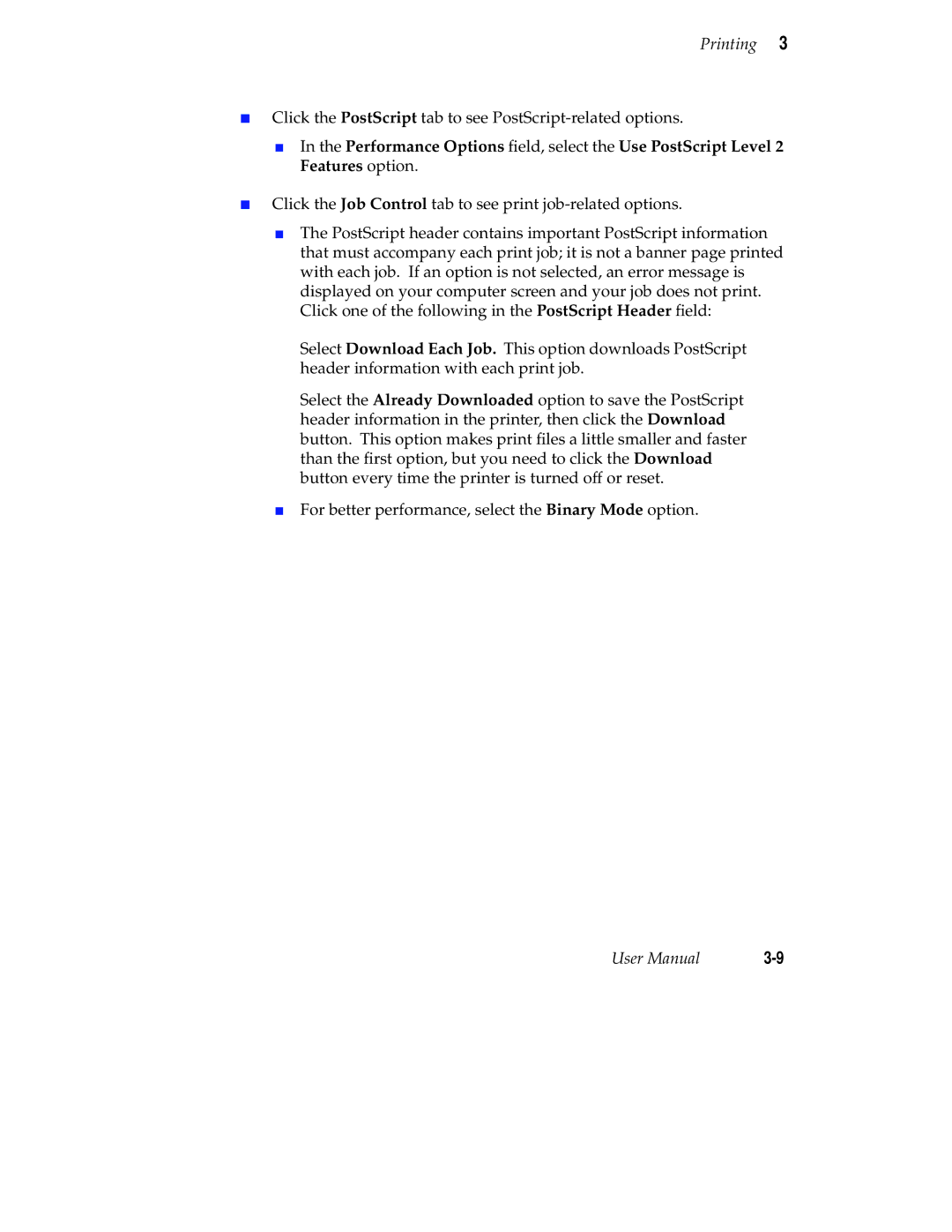 Tektronix Phaser 300X user manual Printing 