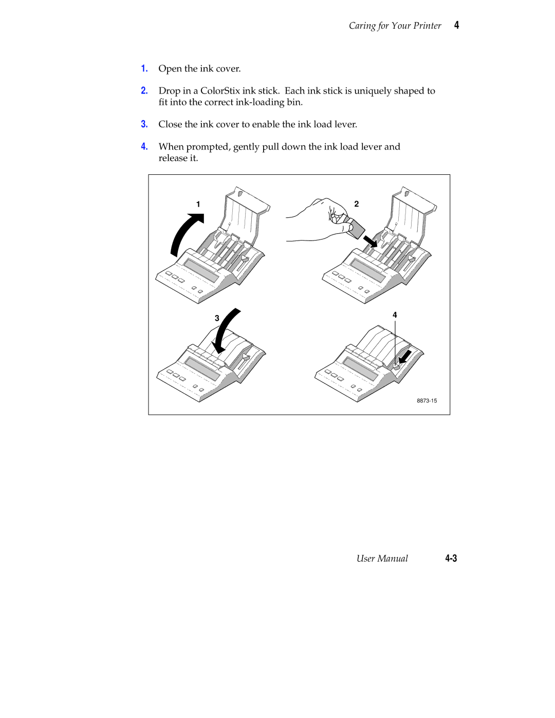 Tektronix Phaser 300X user manual 8873-15 