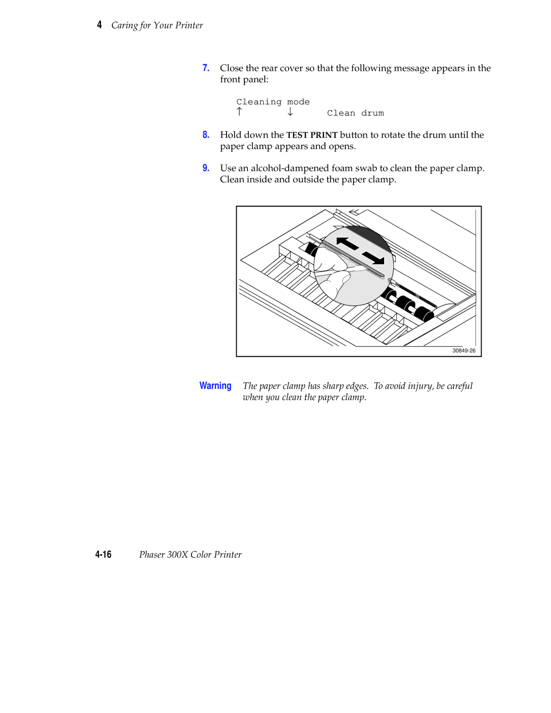 Tektronix Phaser 300X user manual 30849-26 