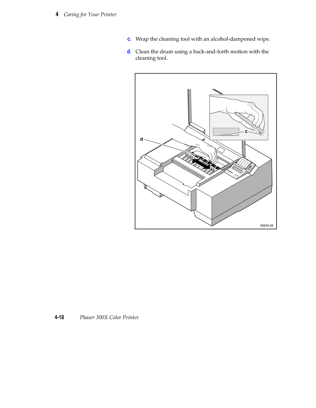 Tektronix Phaser 300X user manual 30849-28 