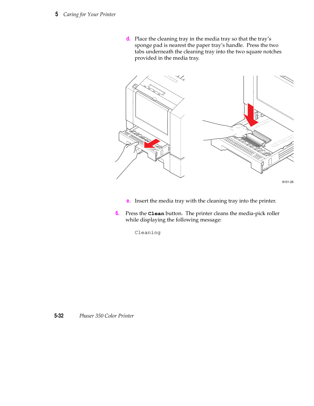 Tektronix Phaser 350 manual Cleaning 