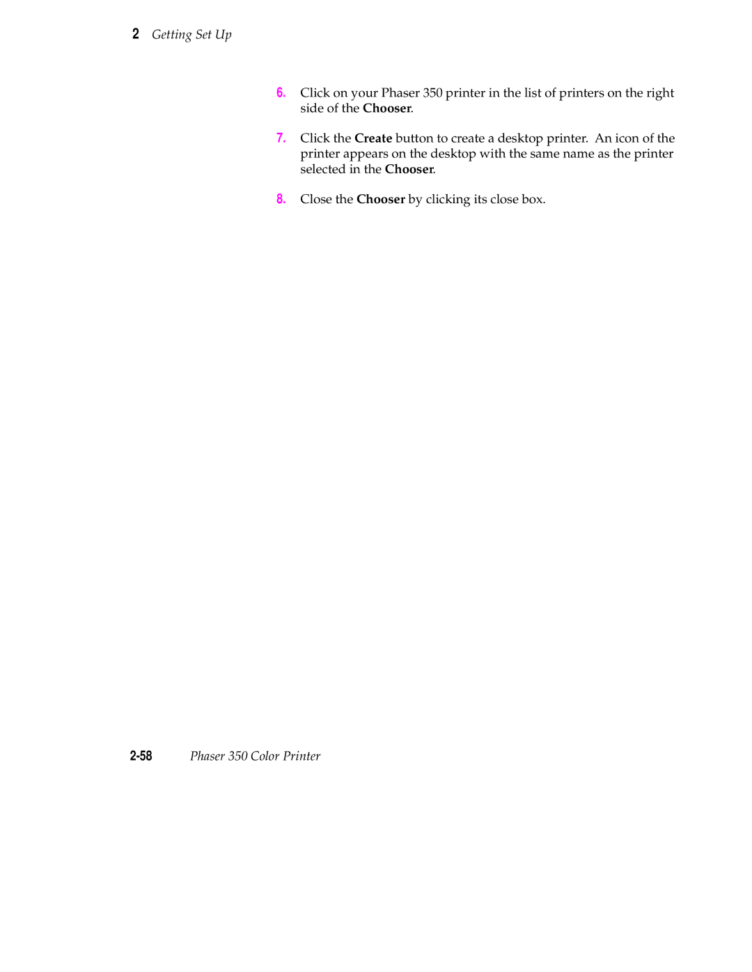 Tektronix manual 58Phaser 350 Color Printer 