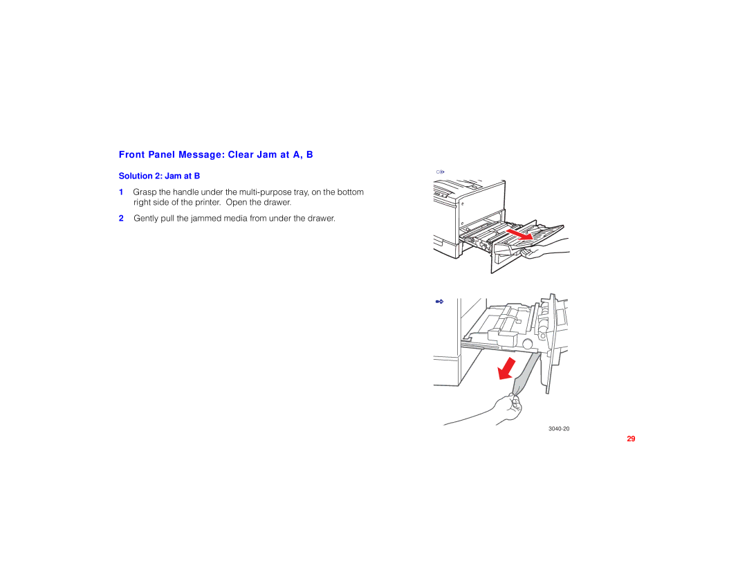 Tektronix PHASER 780 manual Solution 2 Jam at B 