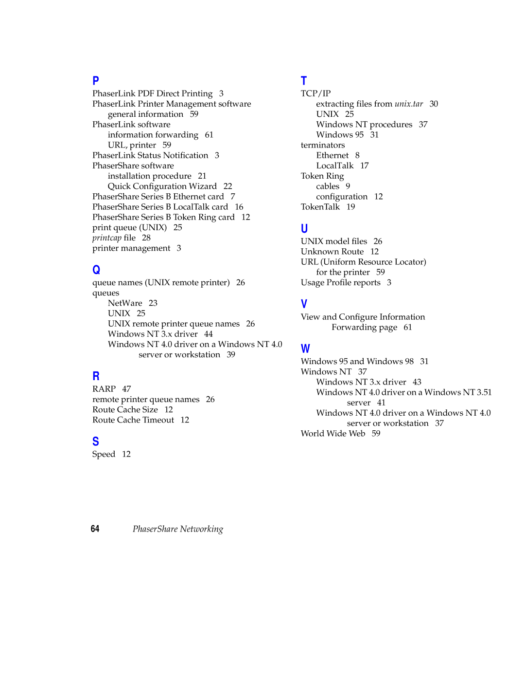 Tektronix Phaser 840 setup guide Rarp 