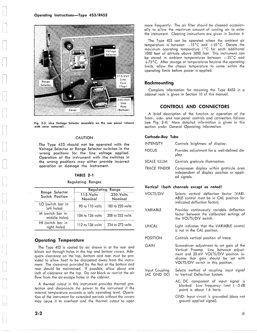 Tektronix R453 manual 