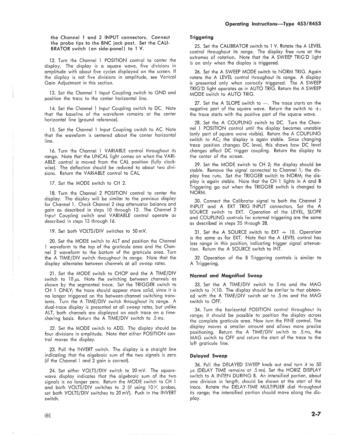 Tektronix R453 manual 