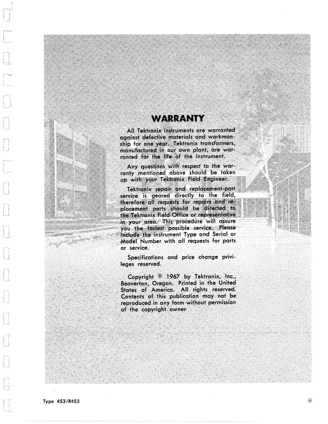 Tektronix R453 manual 