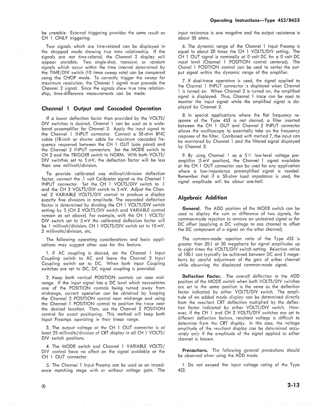 Tektronix R453 manual 