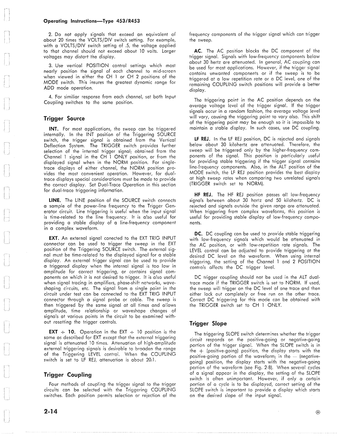 Tektronix R453 manual 