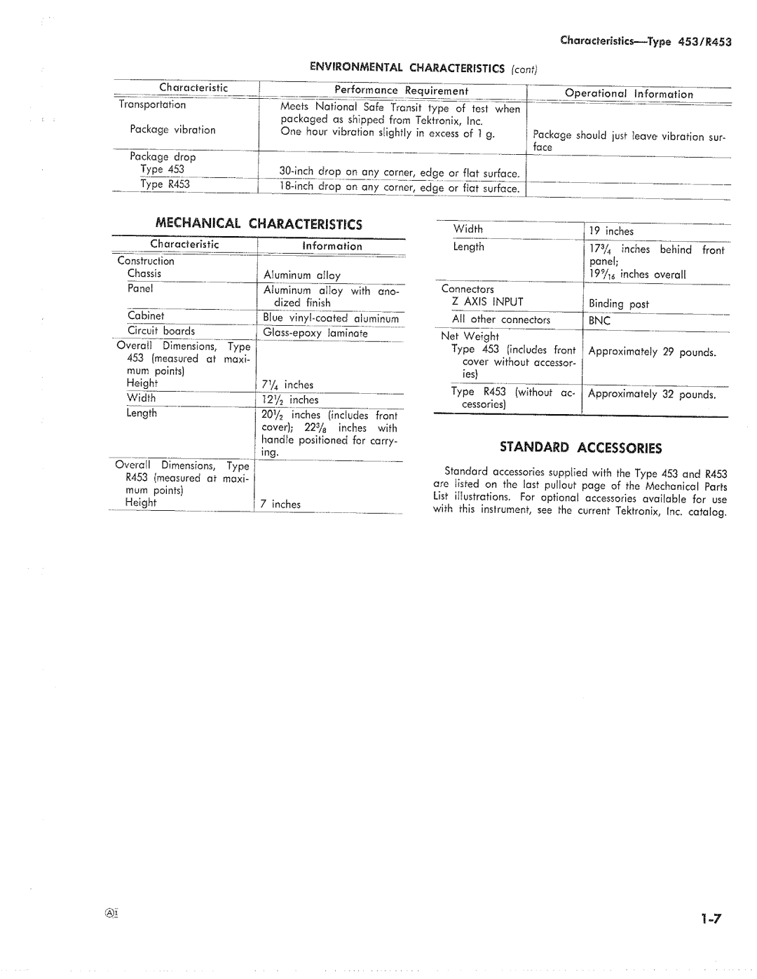 Tektronix R453 manual 