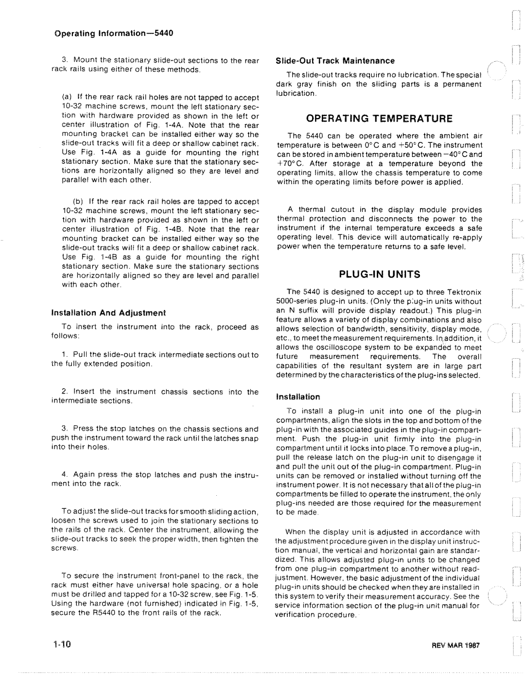 Tektronix R5440 manual 