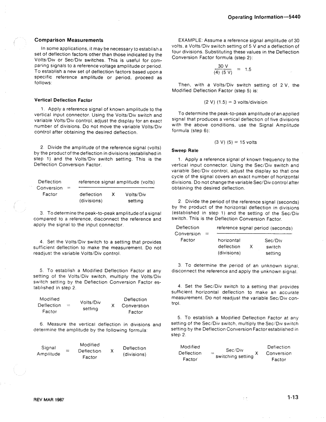 Tektronix R5440 manual 