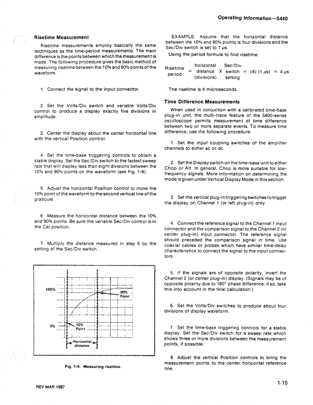 Tektronix R5440 manual 