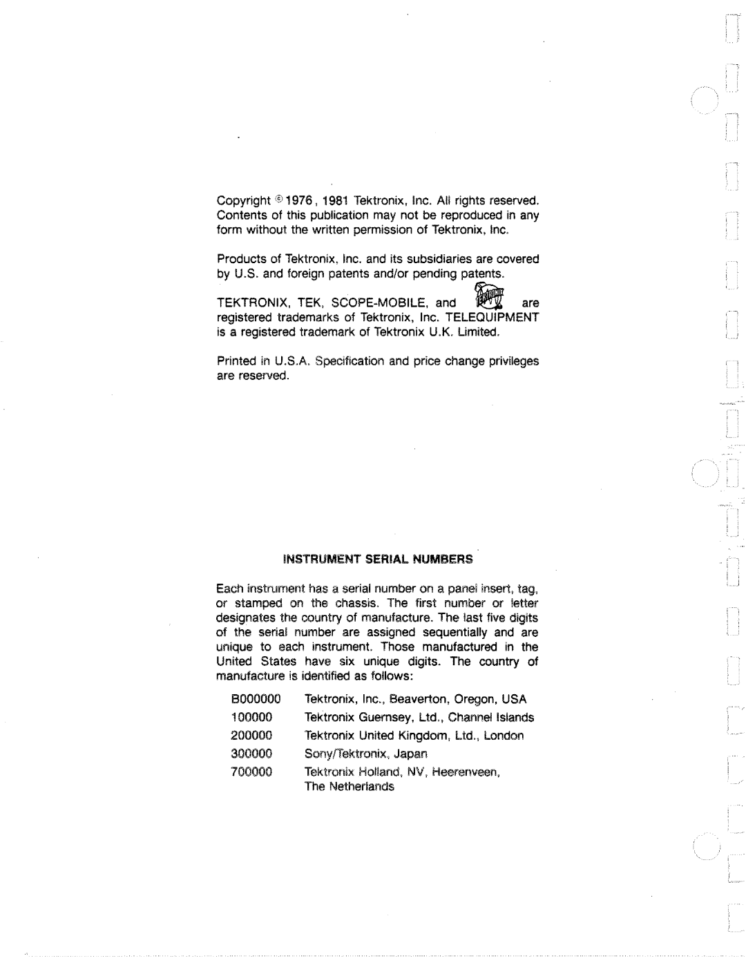 Tektronix R5440 manual 