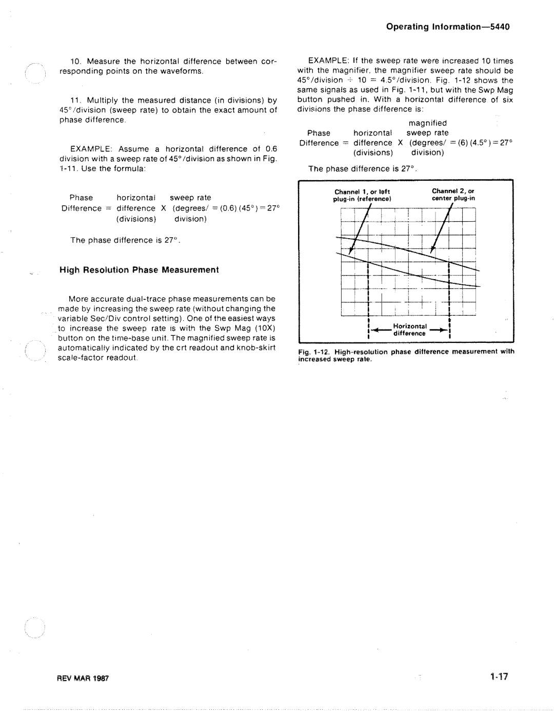 Tektronix R5440 manual 