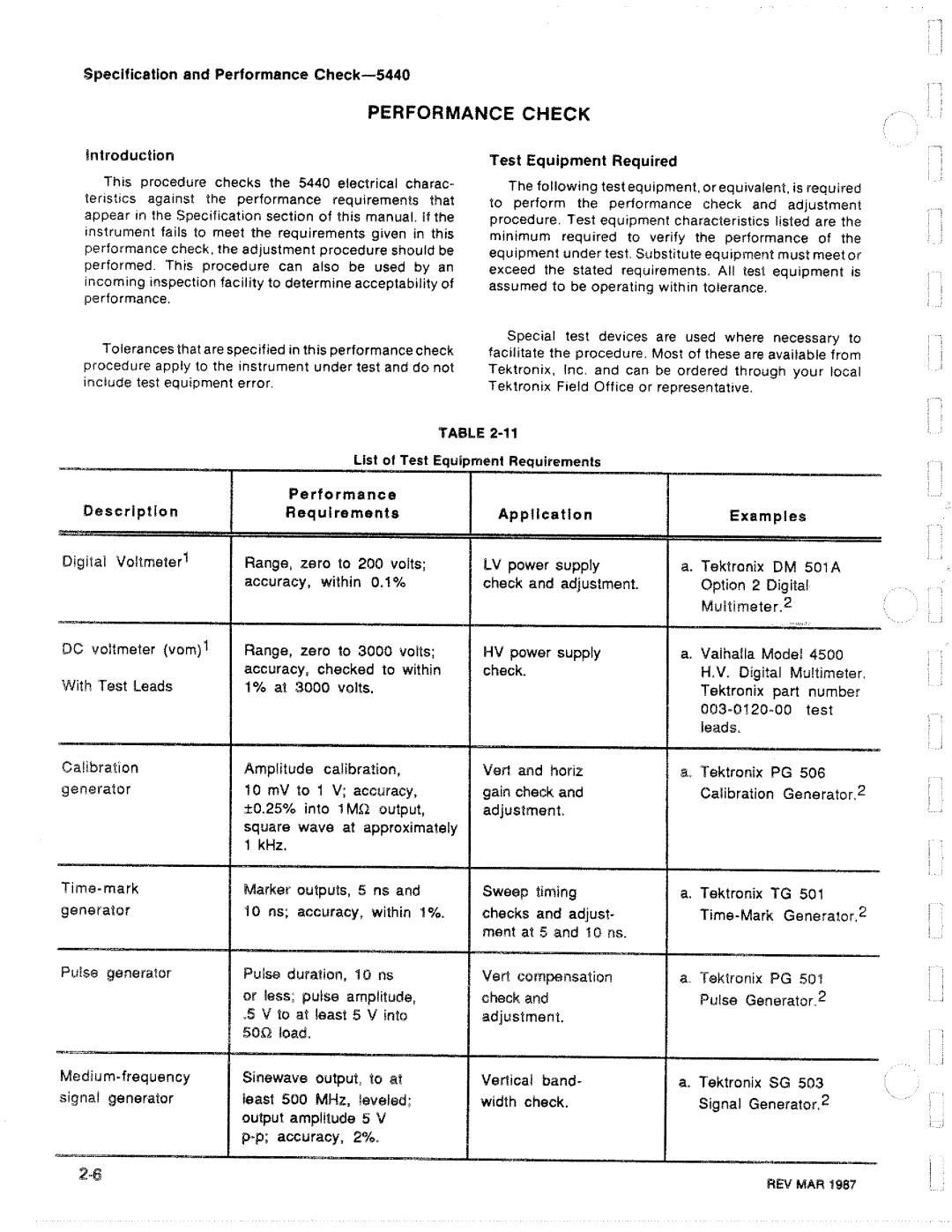 Tektronix R5440 manual 