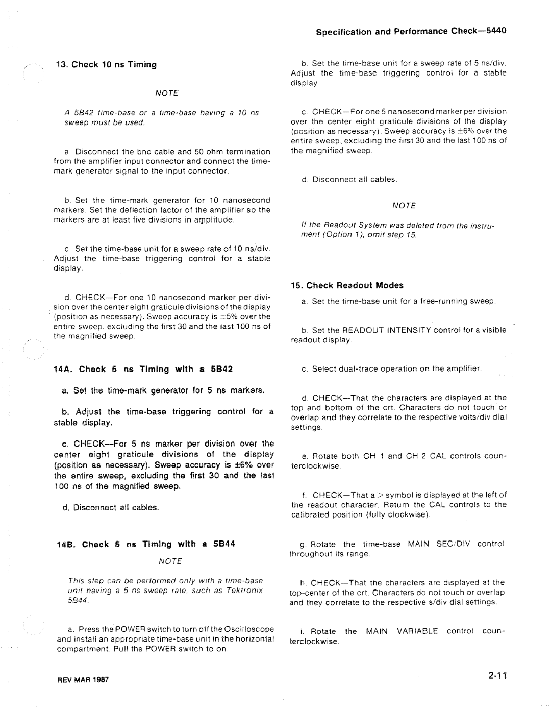 Tektronix R5440 manual 