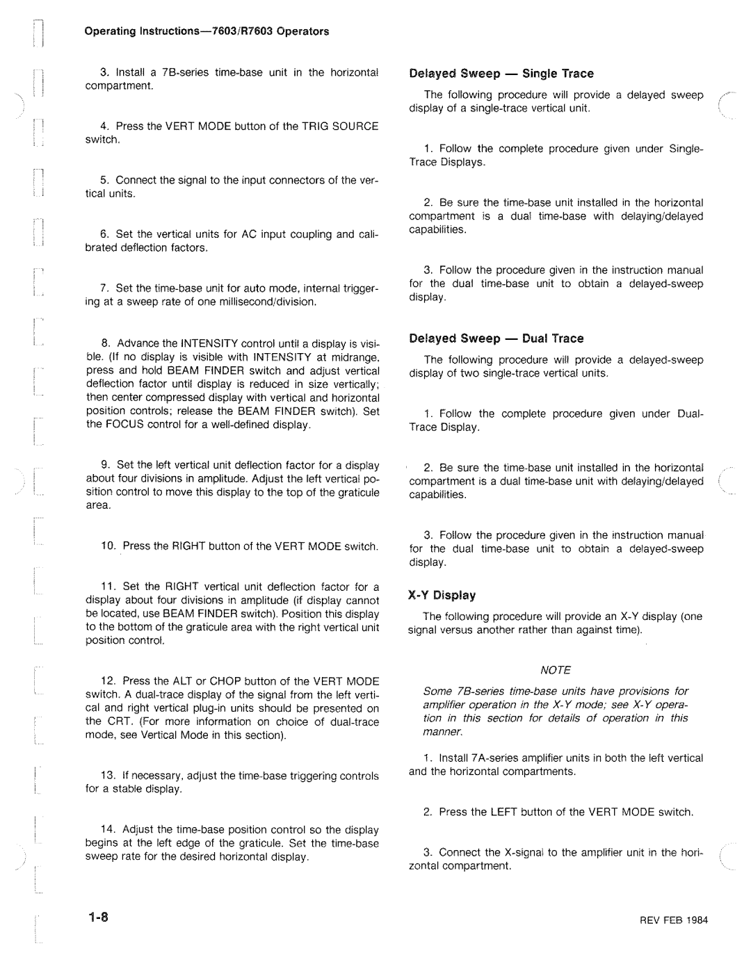 Tektronix R7603 manual 