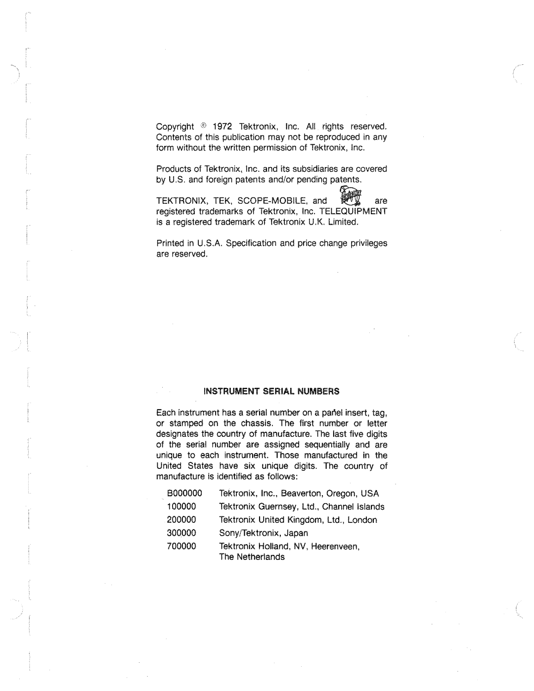 Tektronix R7603 manual 