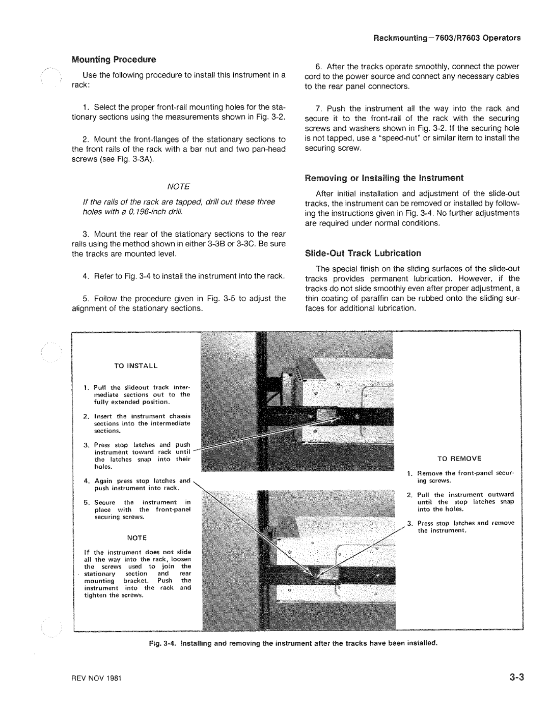 Tektronix R7603 manual 