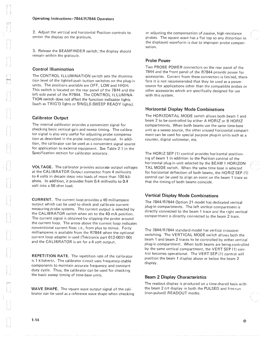 Tektronix R7844 manual 