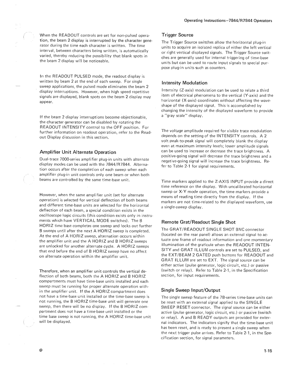 Tektronix R7844 manual 