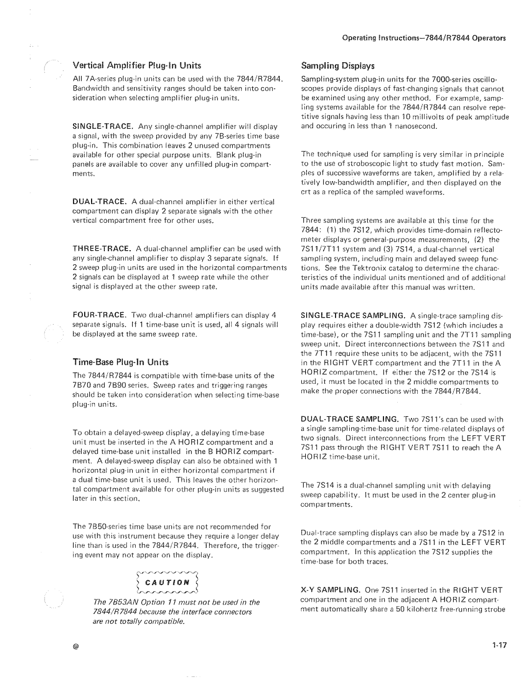 Tektronix R7844 manual 