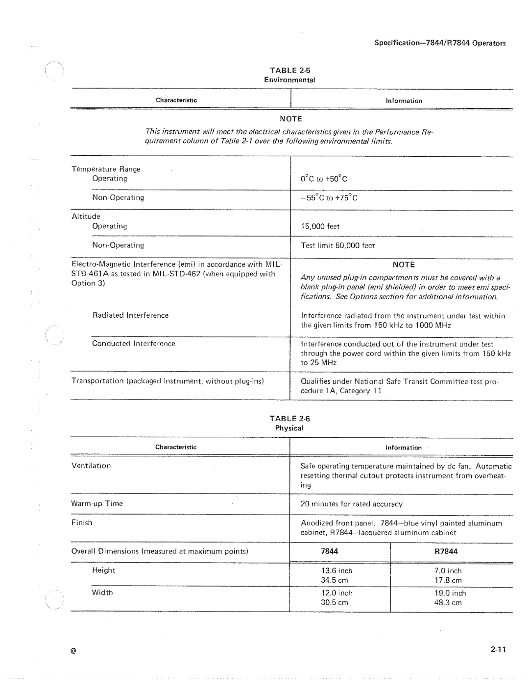 Tektronix R7844 manual 