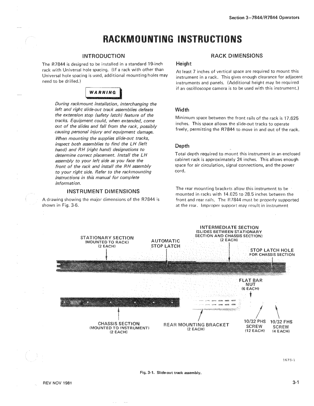 Tektronix R7844 manual 