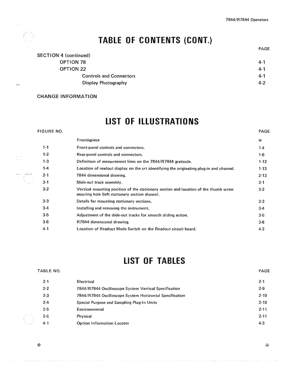 Tektronix R7844 manual 