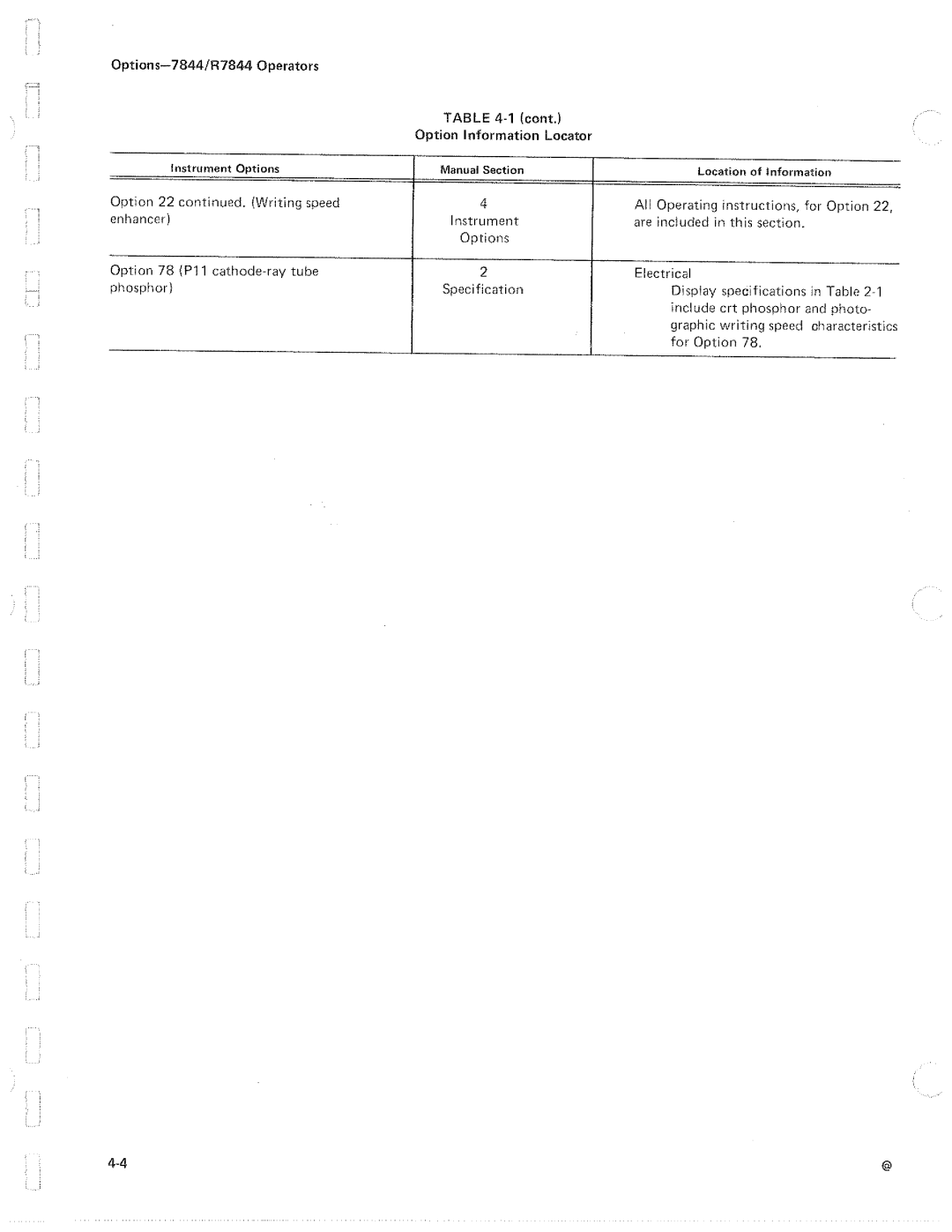 Tektronix R7844 manual 