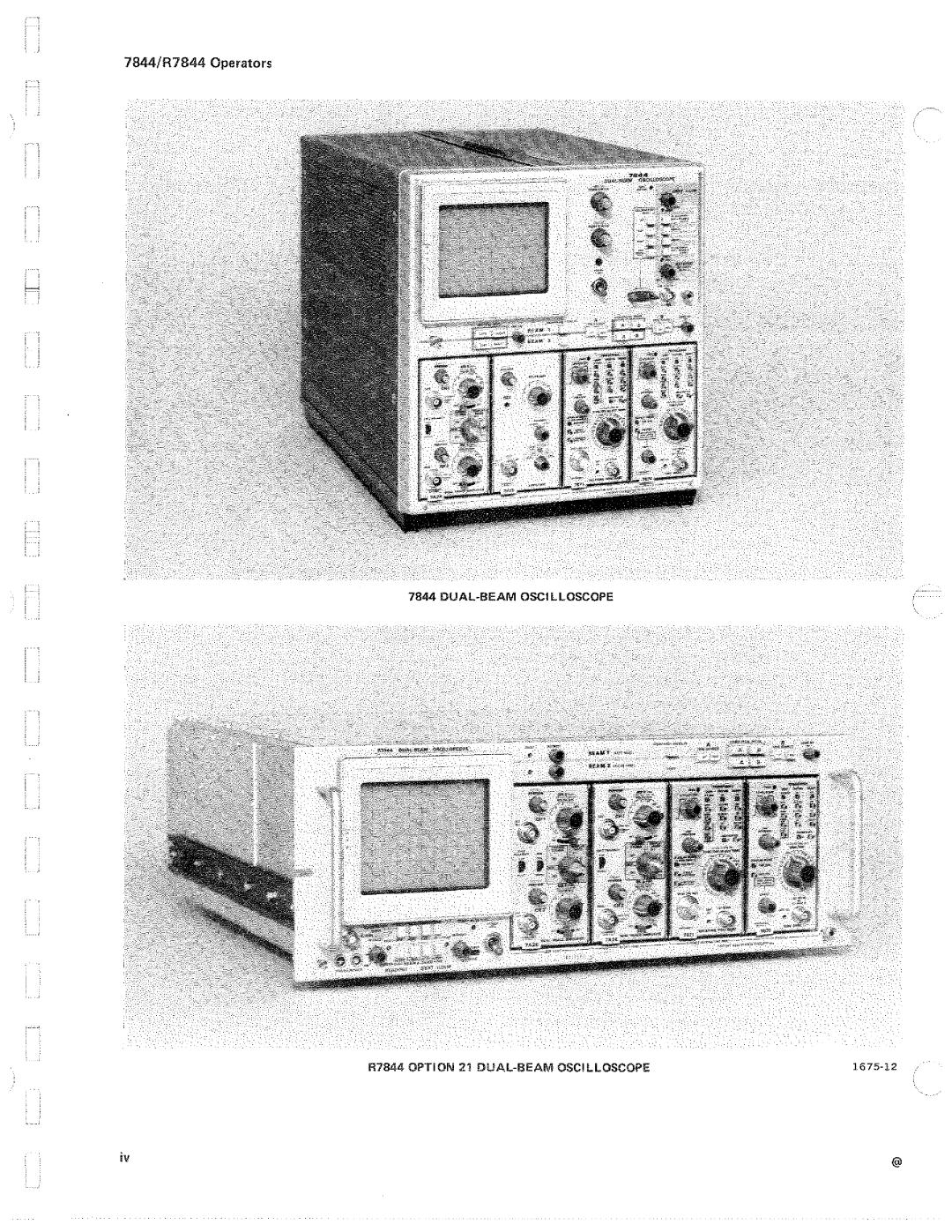 Tektronix R7844 manual 