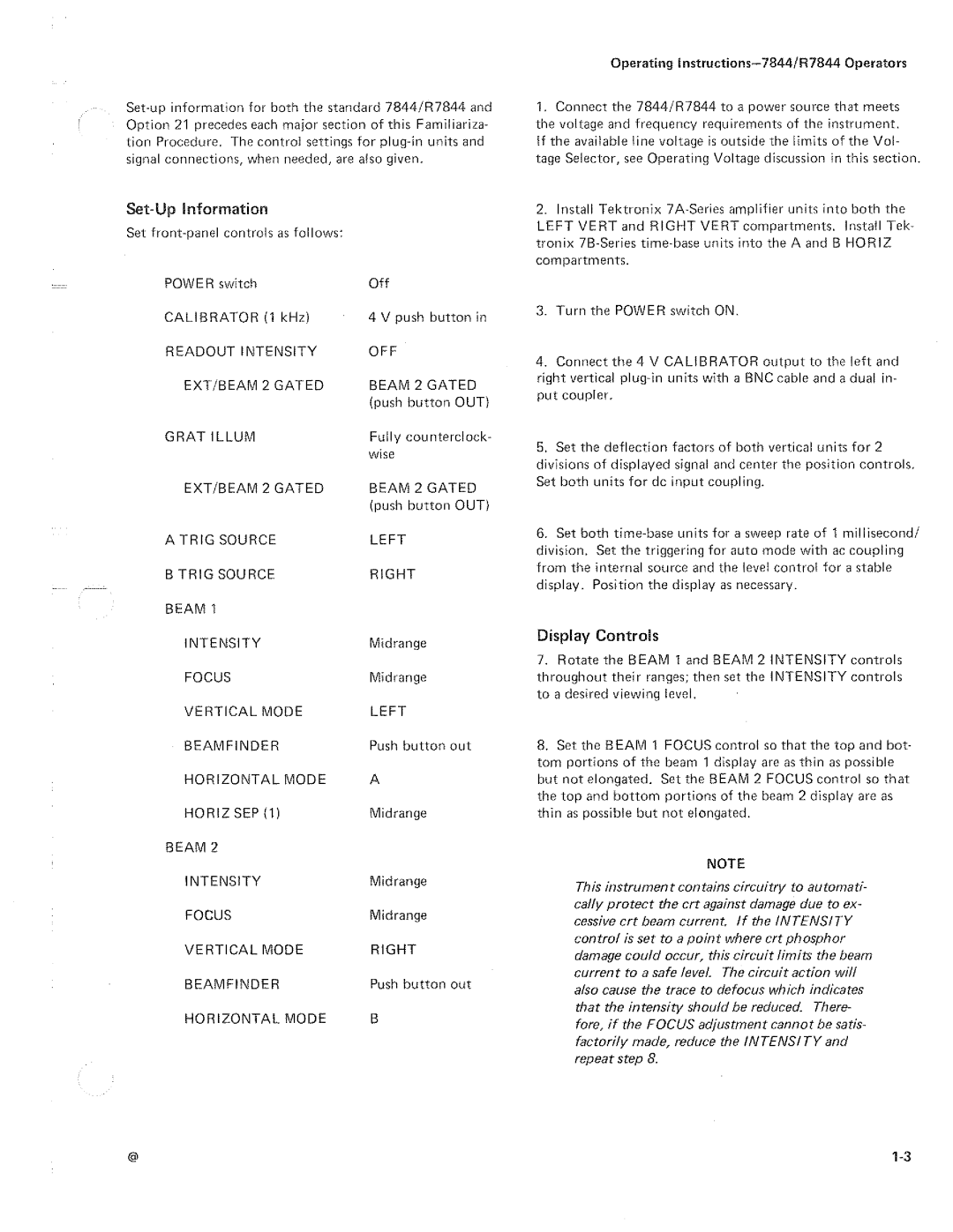 Tektronix R7844 manual 