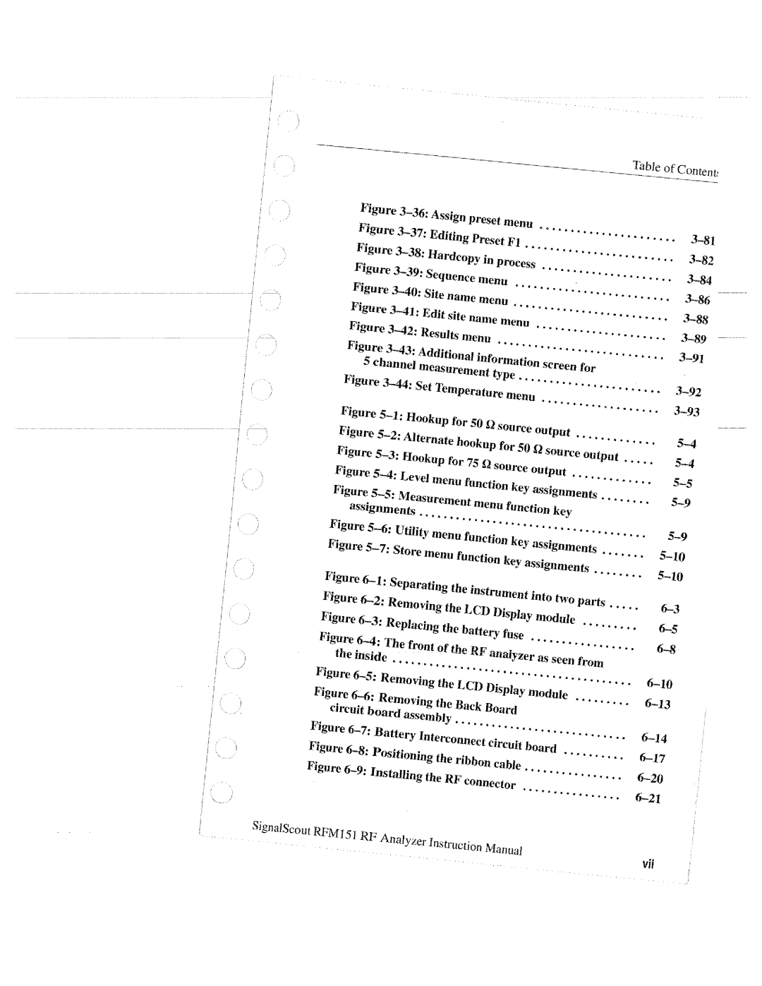 Tektronix 070-9960-01, RFM151 manual 