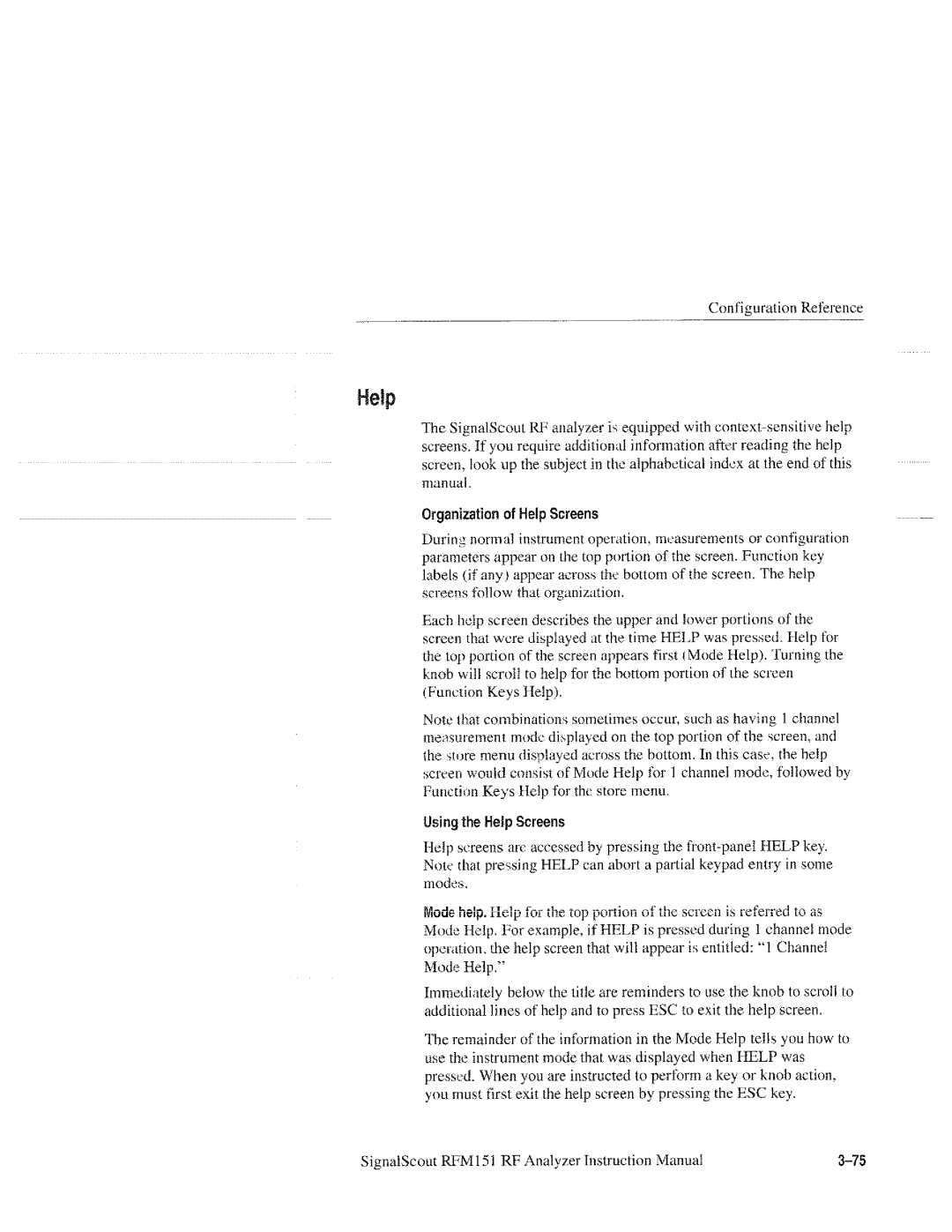 Tektronix 070-9960-01, RFM151 manual 