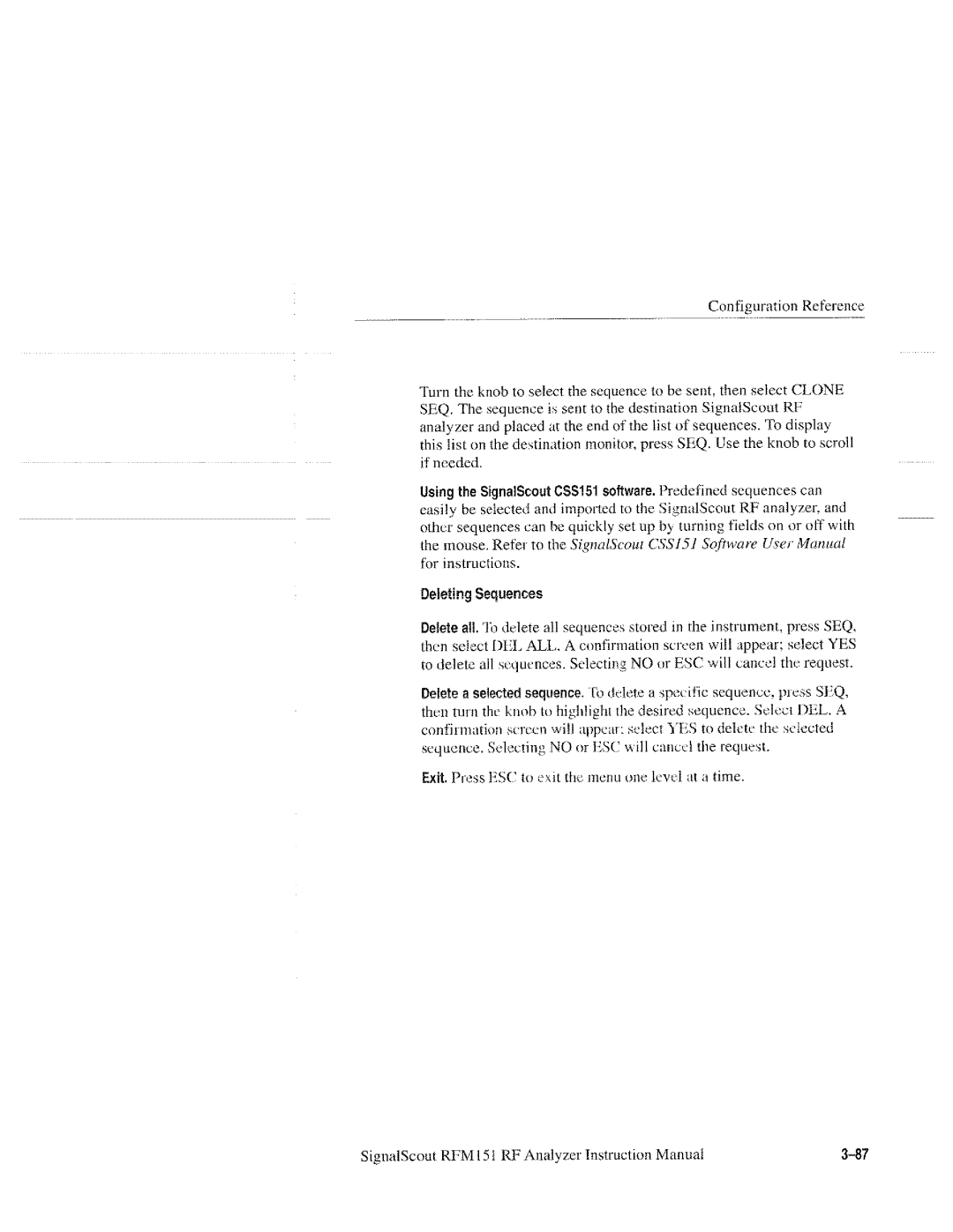 Tektronix 070-9960-01, RFM151 manual 