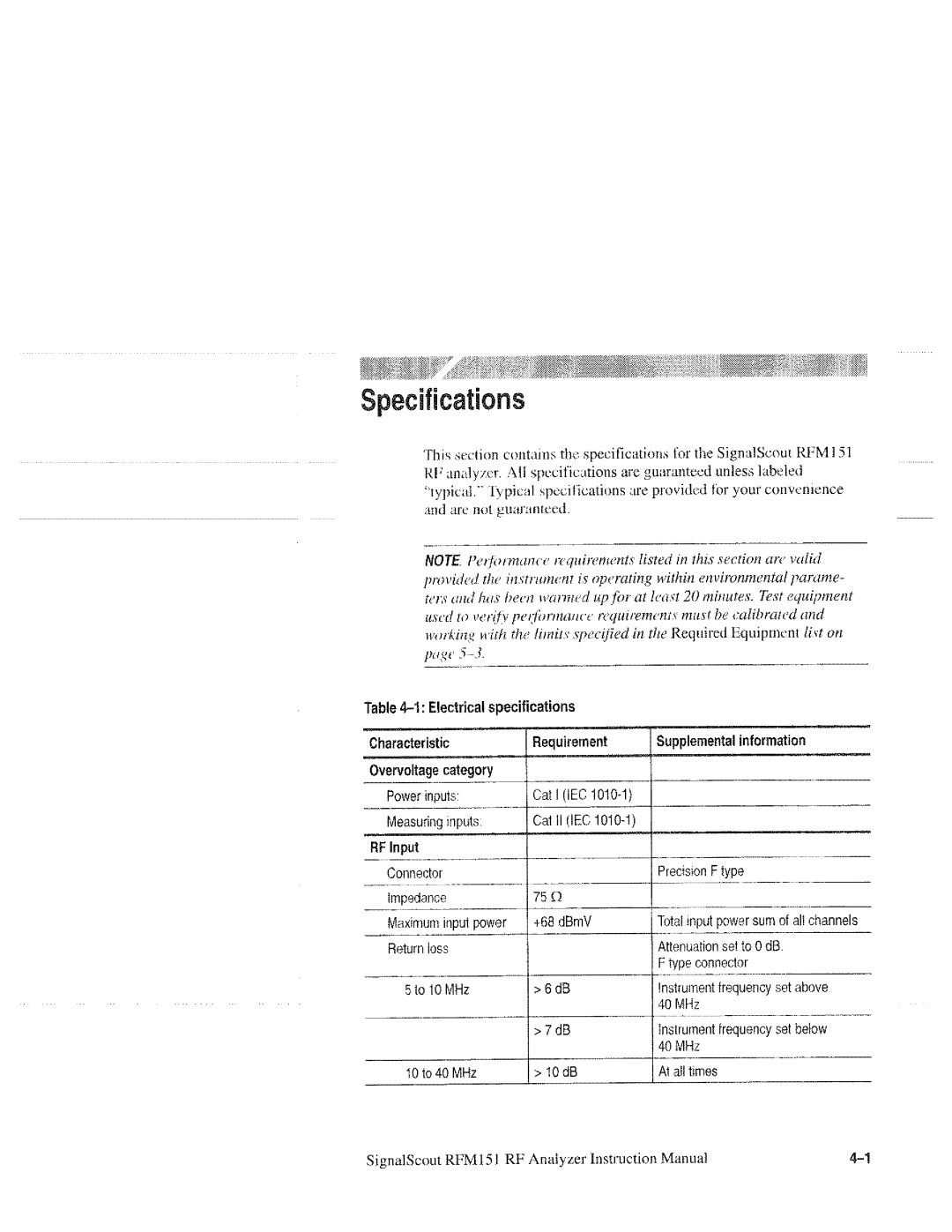 Tektronix 070-9960-01, RFM151 manual 