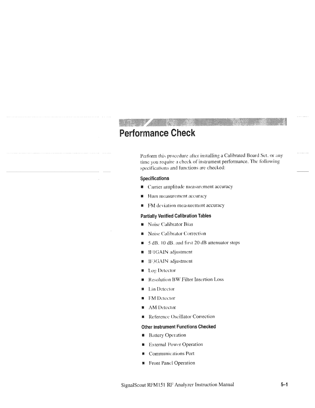 Tektronix 070-9960-01, RFM151 manual 