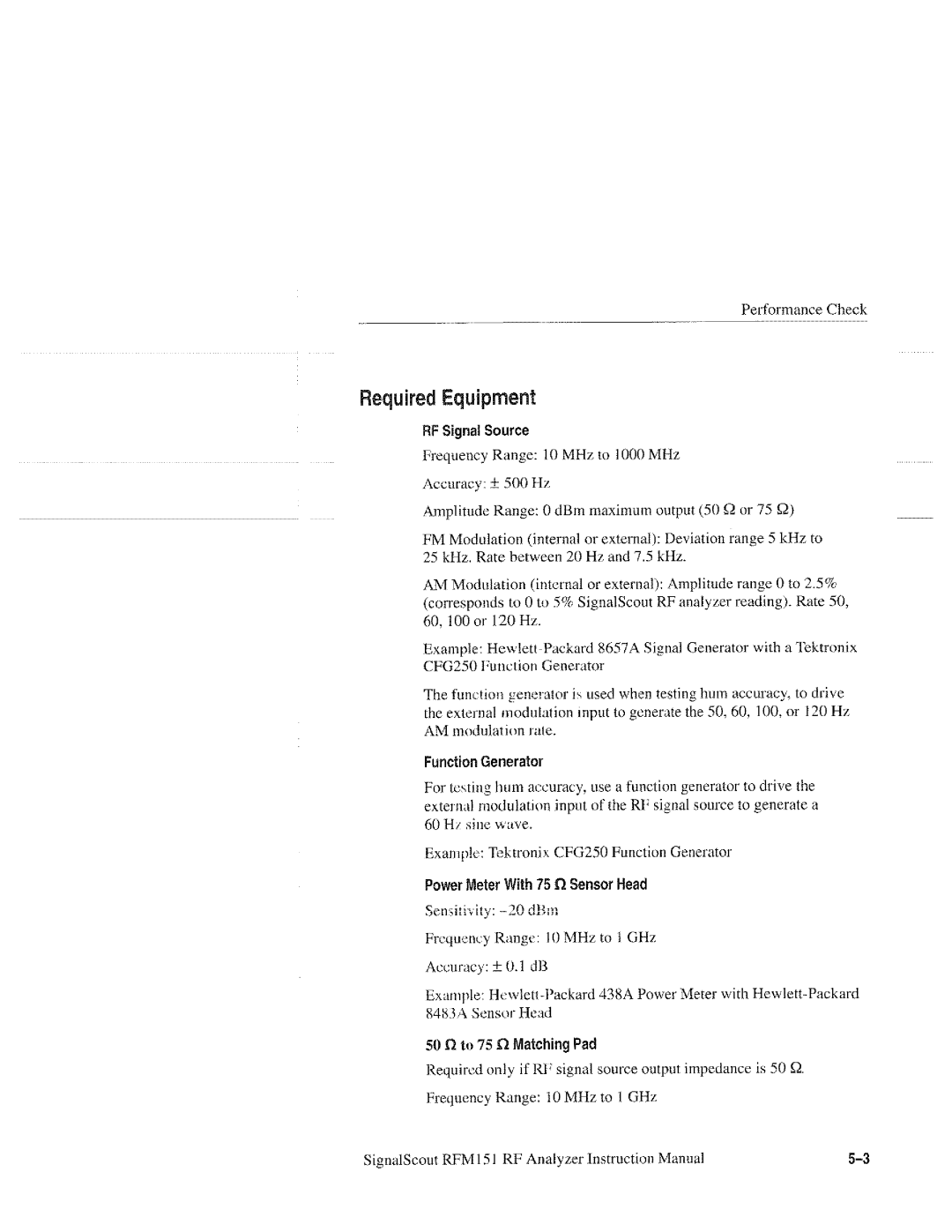 Tektronix 070-9960-01, RFM151 manual 